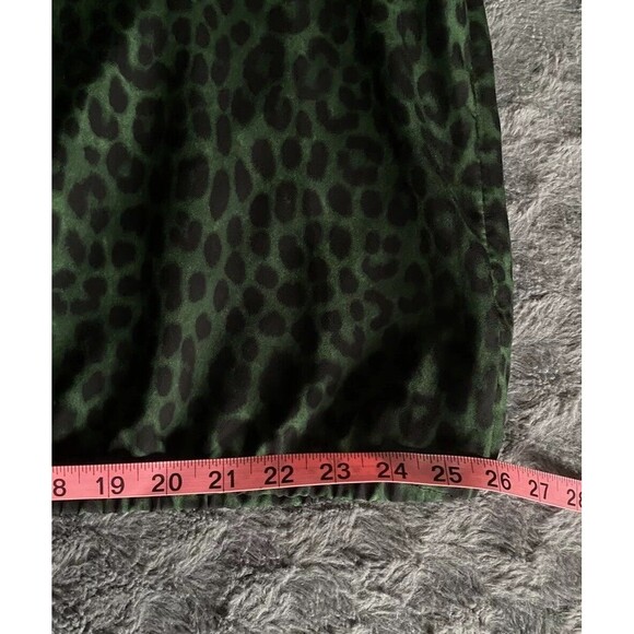 Michael Kors Green Cheetah Animal Print Off the Shoulder Ruffle Top 1X 2X READ - Picture 7 of 14